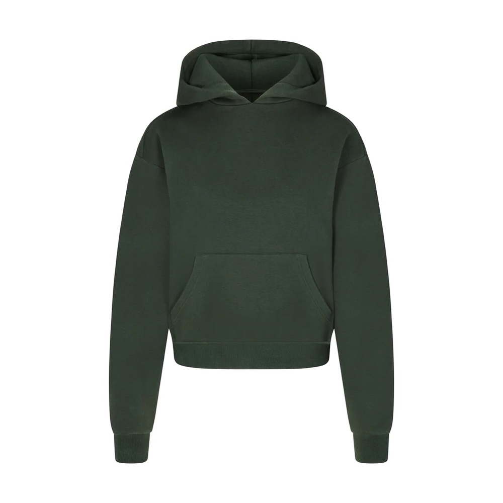 SKIMS Cotton Fleece Classic Hoodie | Spruce - Picture 3 of 12